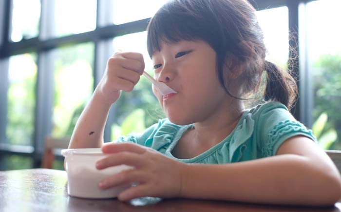 Girl eating